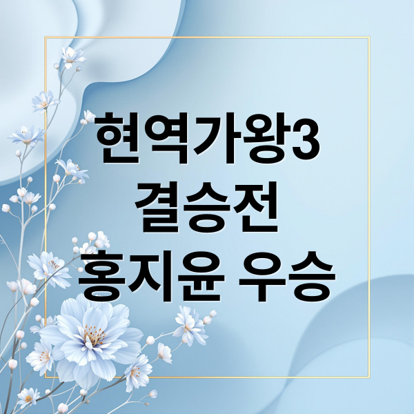 현역가왕3
결승전
홍지윤 우승 (현역가왕3 탑 7 순위)