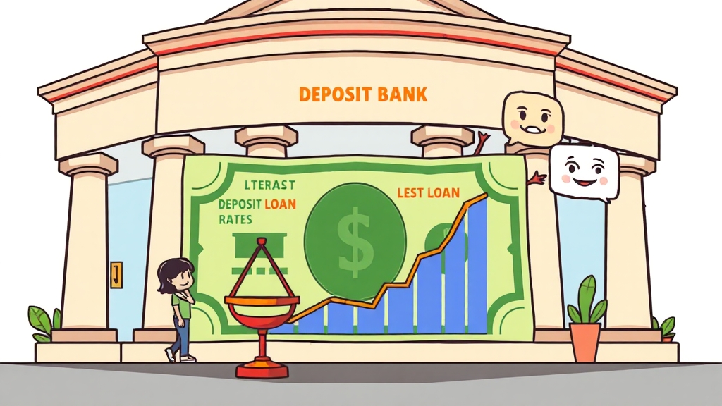 예금 vs 대출 금리 비교 (cartoon 스타일)