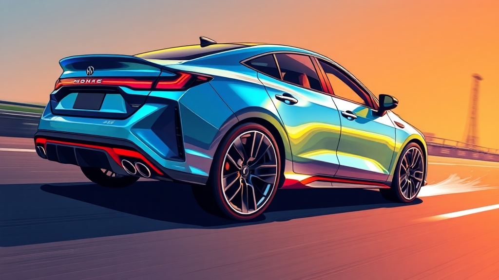 아이오닉 6 N 라인 특징 (cartoon 스타일)