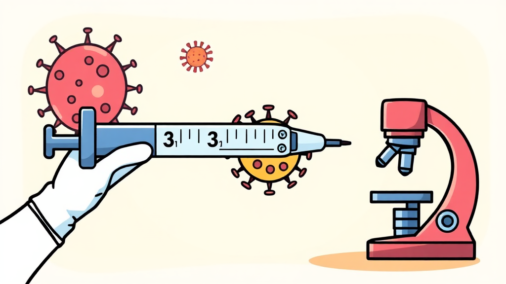 독감 백신 종류, 3가 vs 4가 (cartoon 스타일)