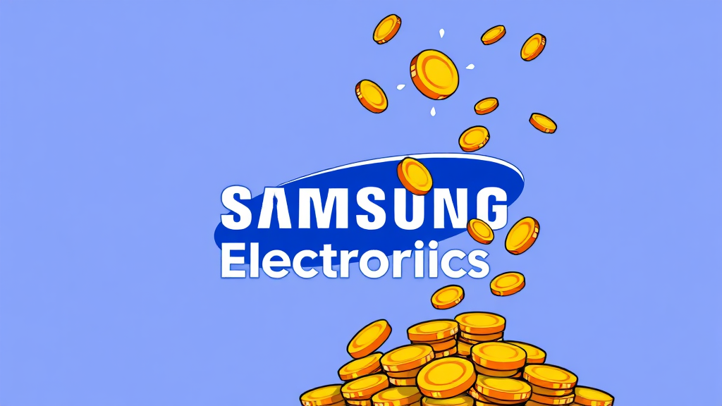 삼성전자 배당금 규모 및 향후 전망 (cartoon 스타일)