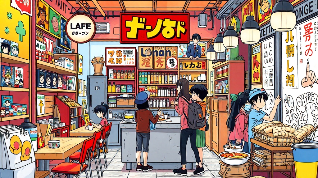 코난 굿즈 & 맛집 탐방 (illustration 스타일)