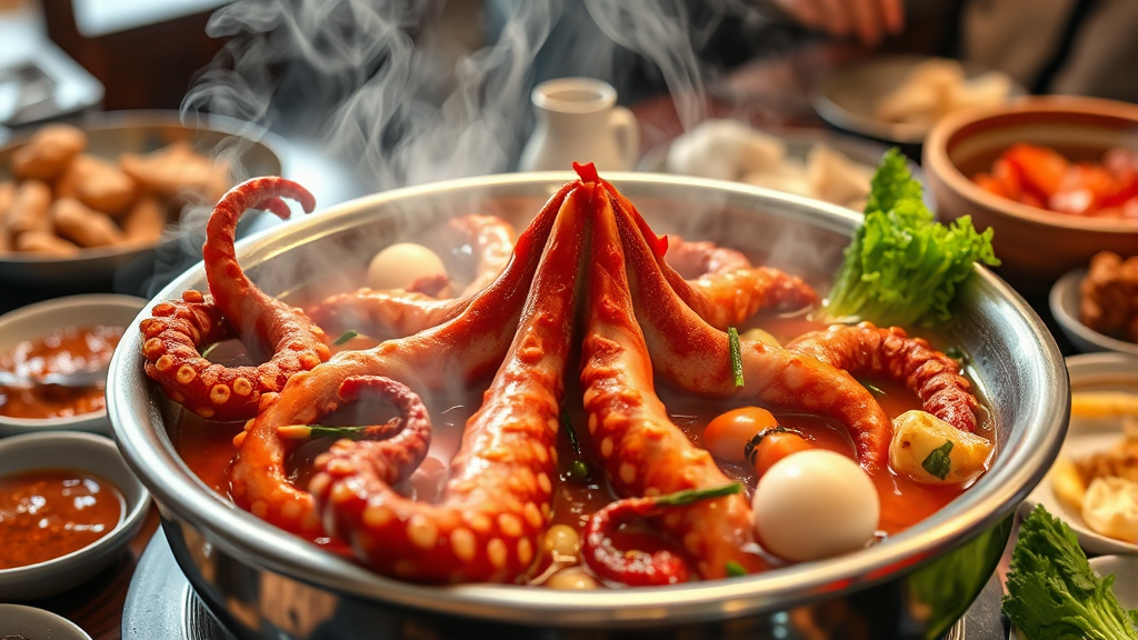 얼큰함의 정석, 짱구네 낙지전골 (realistic 스타일)