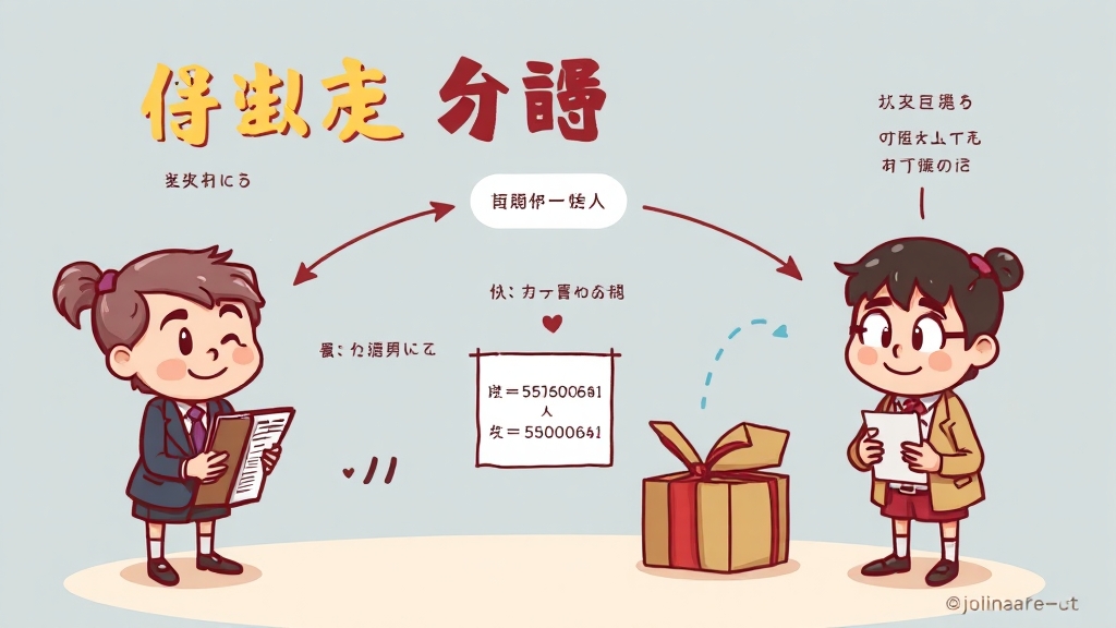 증여세, 어떻게 계산될까요? (cartoon 스타일)