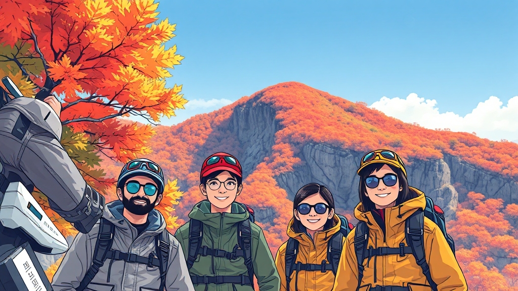 안전한 설악산 등반 준비 & 주의사항 (illustration 스타일)