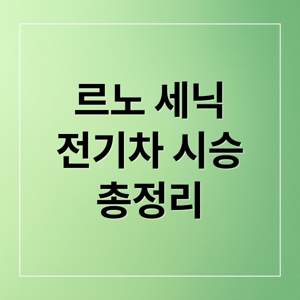 르노 세닉
전기차 시승
총정리 (르노 세닉 전기차 시승기)