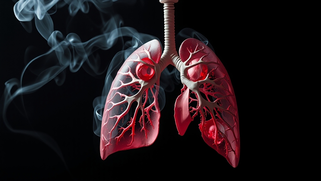 폐암 위험 요인 3가지 (realistic 스타일)