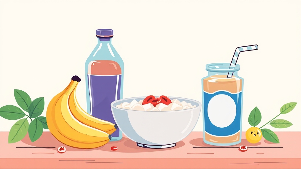 장염 치료 및 관리법 (illustration 스타일)