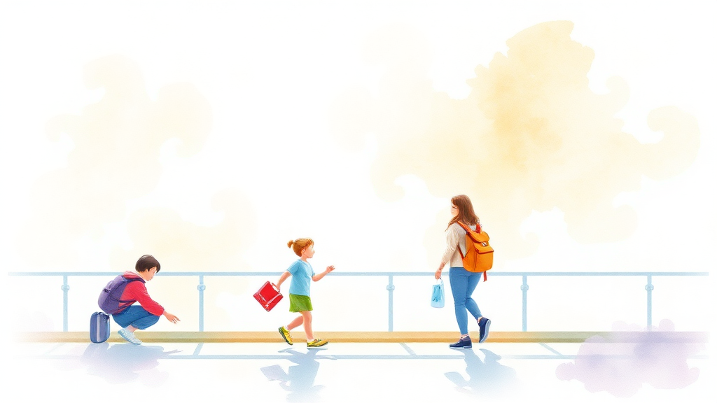 인천공항의 다양한 가족 친화 서비스 알아보기 (watercolor 스타일)