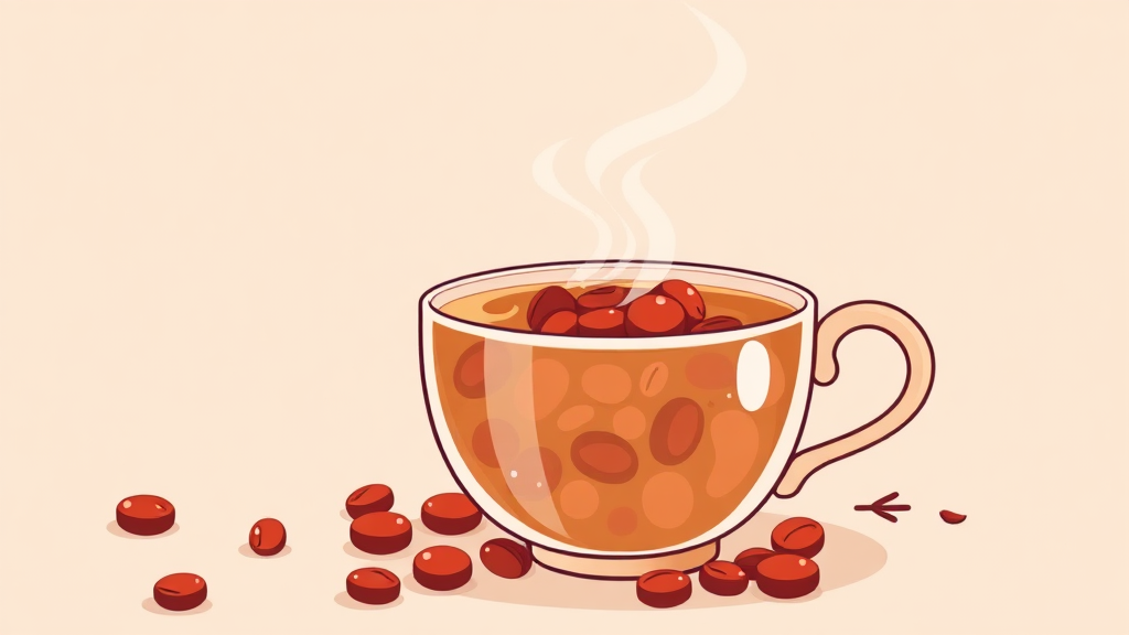 호박팥차, 주요 효능은? (illustration 스타일)