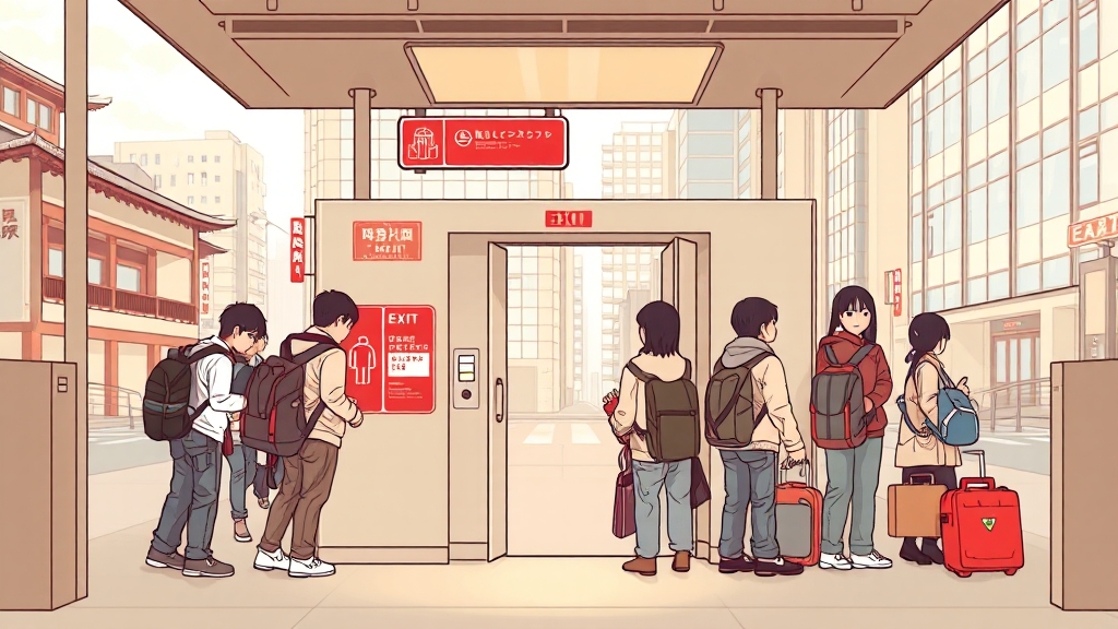 일본 여행 시 지진 안전 수칙과 대비 (illustration 스타일)