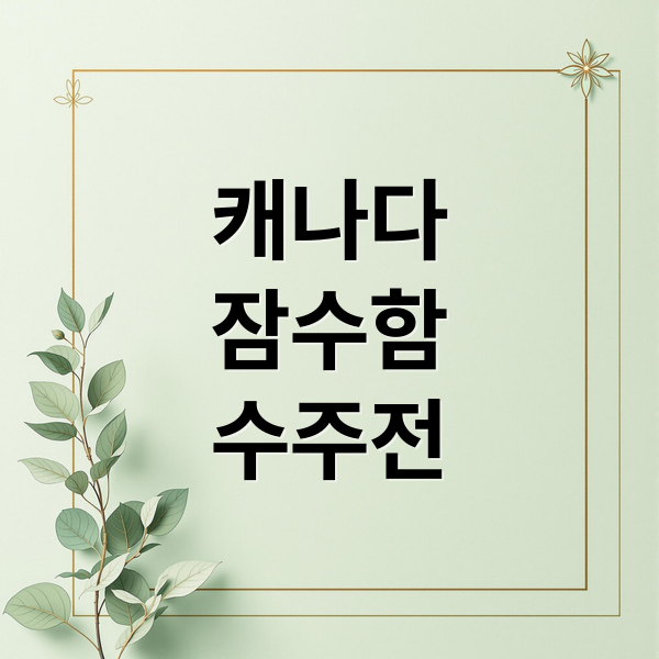 캐나다
잠수함
수주전 (캐나다 잠수함 60조 수주전)