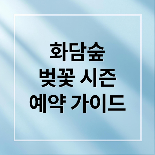 화담숲
벚꽃 시즌
예약 가이드 (화담숲벚꽃 예약)