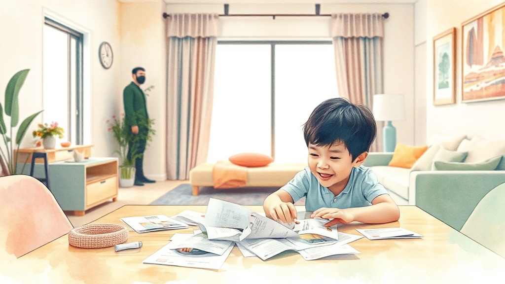 지원금 종류 및 맞춤 금액 (watercolor 스타일)