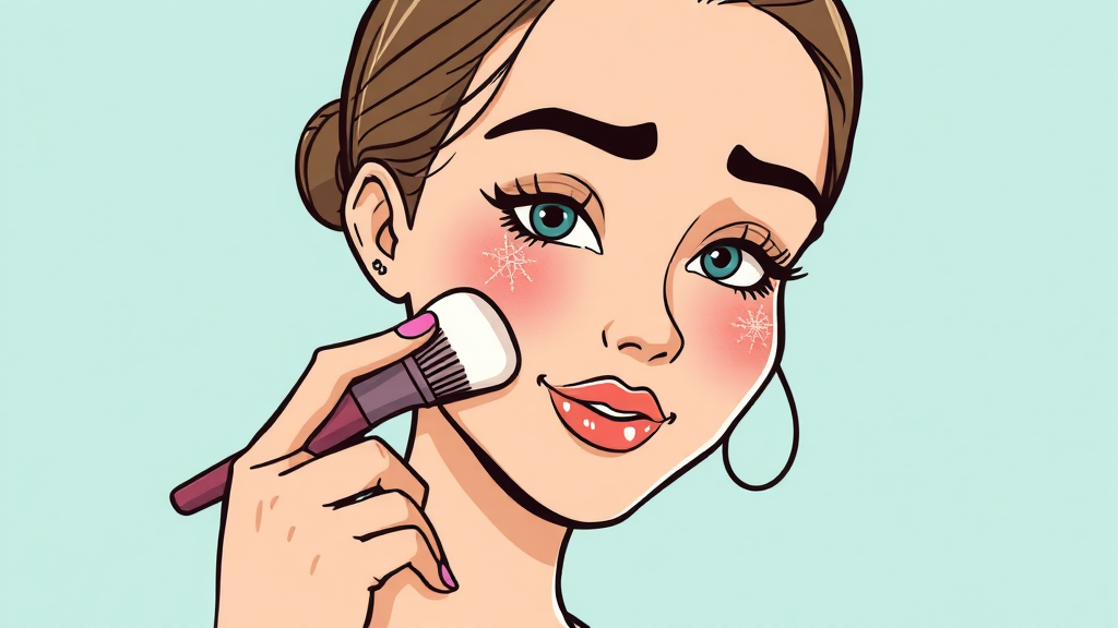 메이크업 준비 단계 (cartoon 스타일)