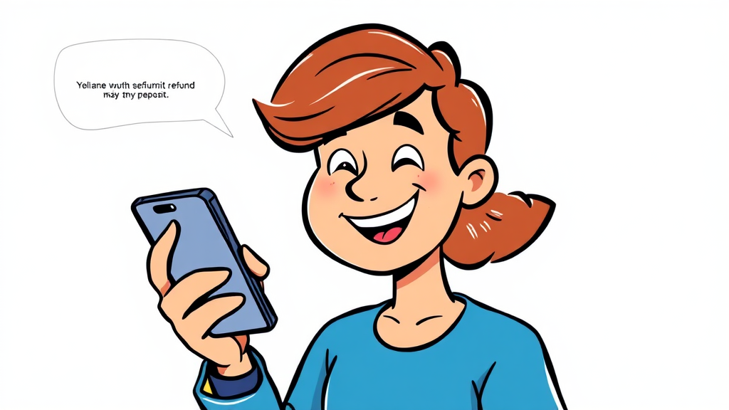 환급금 지급 시기 및 확인 (cartoon 스타일)