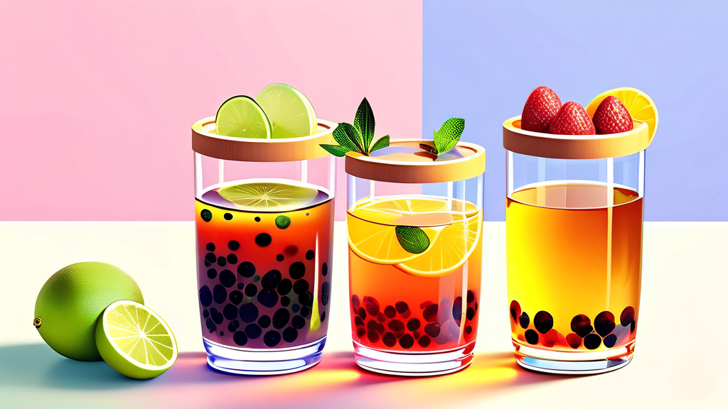 콤부차, 얼마나 마셔야 할까? 권장 섭취량과 방법 (illustration 스타일)