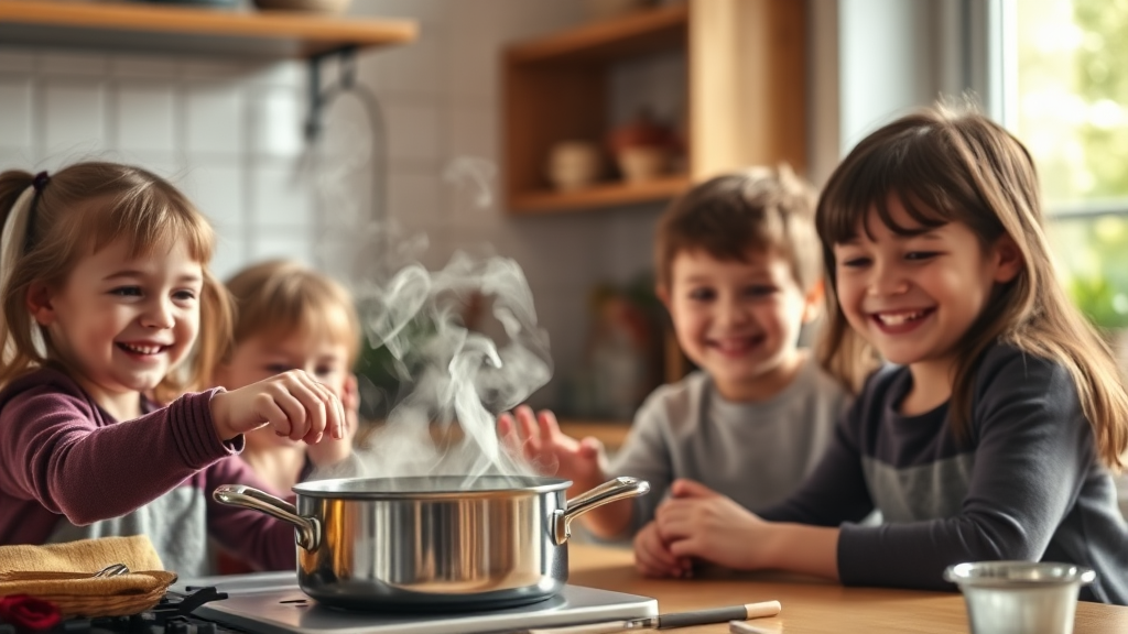 화상 예방: 생활 속 작은 실천 (realistic 스타일)