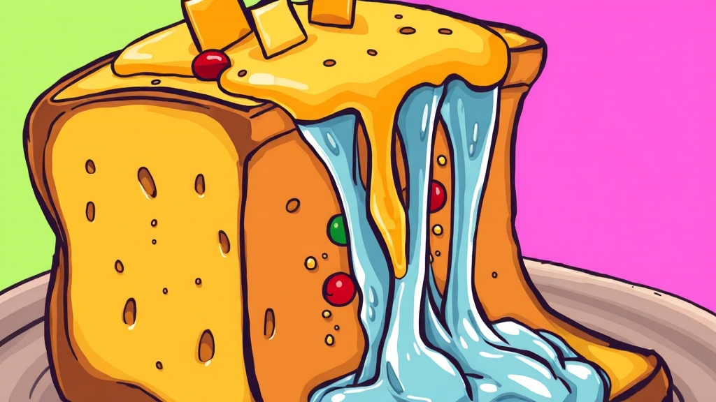 김풍 치즈 토스트: 상세 조리 과정 (cartoon 스타일)