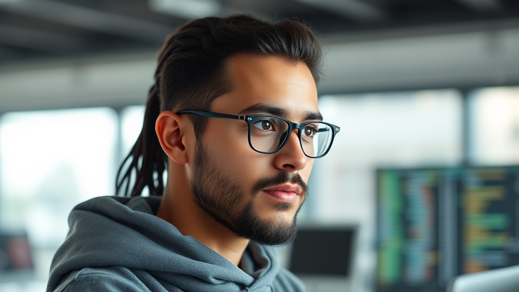 Amazon Q, 코딩 & 문제 해결 활용법 (realistic 스타일)