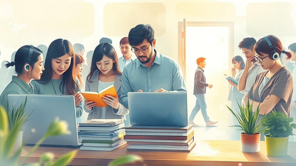 구직촉진수당 신청 조건 및 절차 (watercolor 스타일)