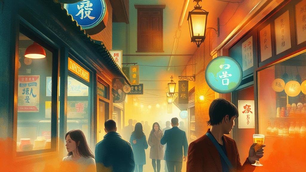 분위기와 서비스 (watercolor 스타일)