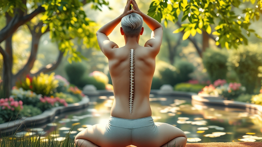 척추 압박골절 후 관리 (realistic 스타일)