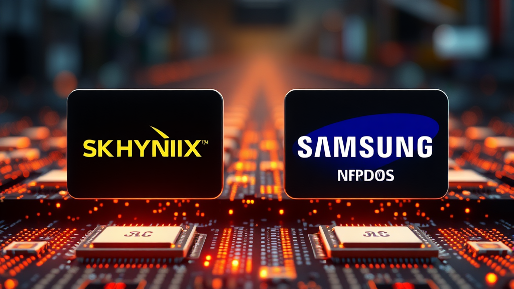 AI 시대, HBM 기술 경쟁의 현황과 전망 (realistic 스타일)