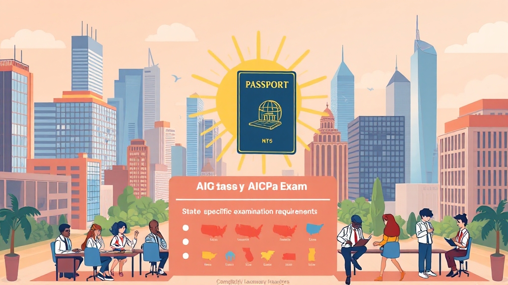 AICPA 시험 관련 유용한 정보 (cartoon 스타일)