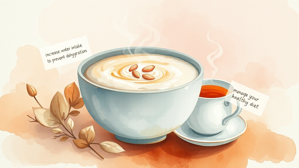 식중독 후 관리, 무엇을 먹어야 할까? (watercolor 스타일)