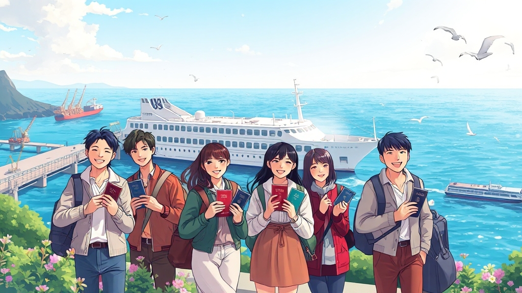 대마도 여행 후기, 귀국 절차 완벽 정리 (illustration 스타일)