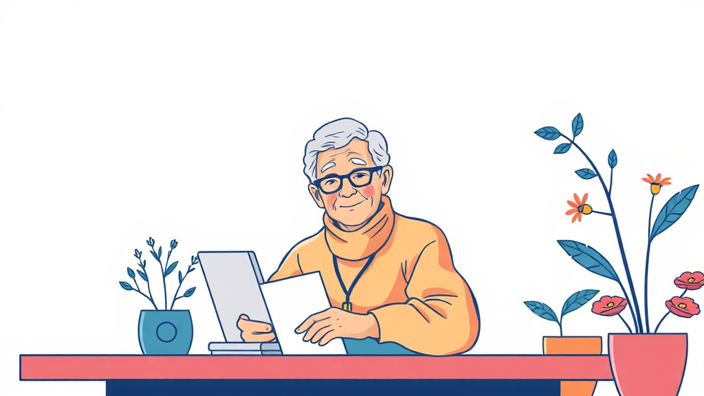 활기찬 노후를 위한 노인 일자리 지원사업 활용 팁 (illustration 스타일)