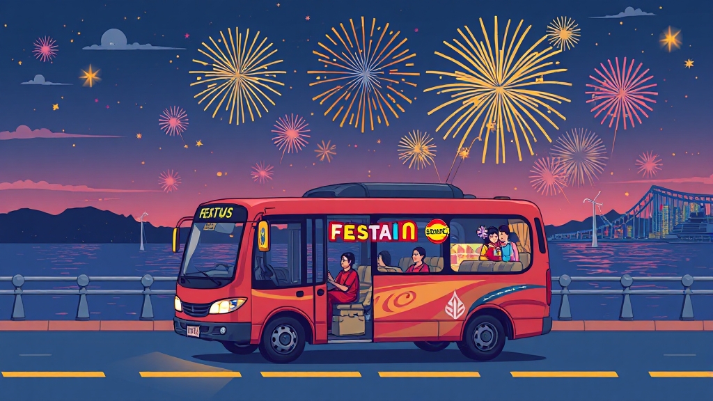 교통 및 주차 안내 (illustration 스타일)