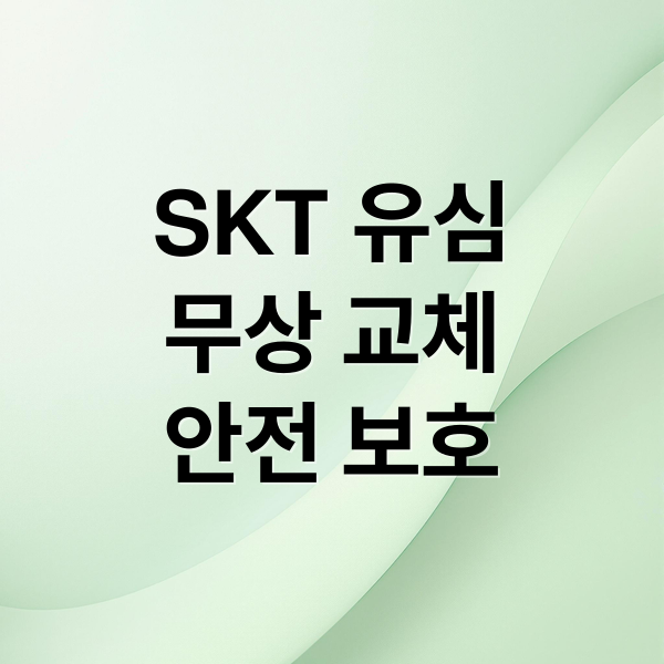 SKT 유심
무상 교체
안전 보호 (SKT 유심 교체)