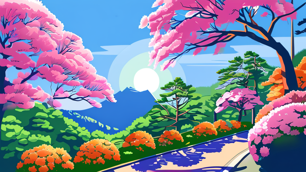 2026 고려산 진달래축제: 일정 및 개화 시기 (cartoon 스타일)