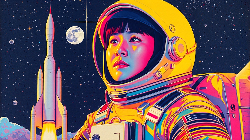 한국 우주인 선발 및 활동 (popart 스타일)