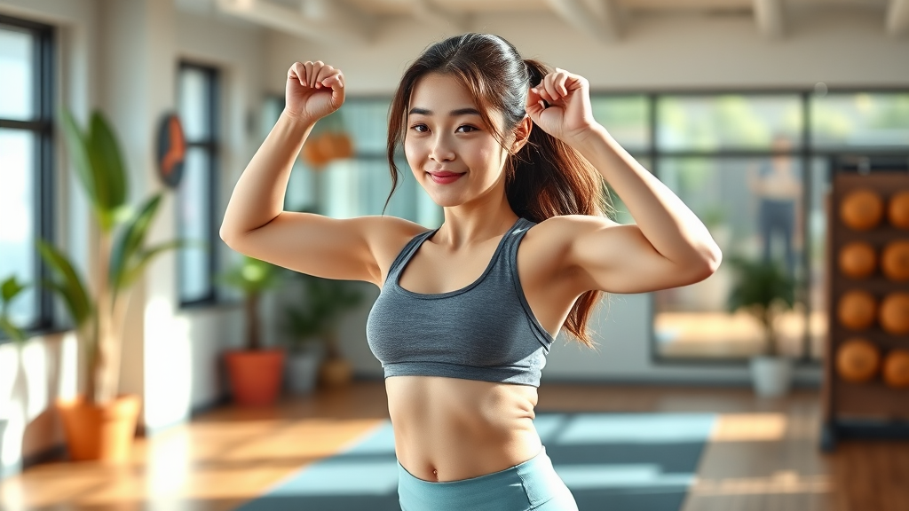 운동 루틴: 홍현희의 체중 감량 운동법 (realistic 스타일)