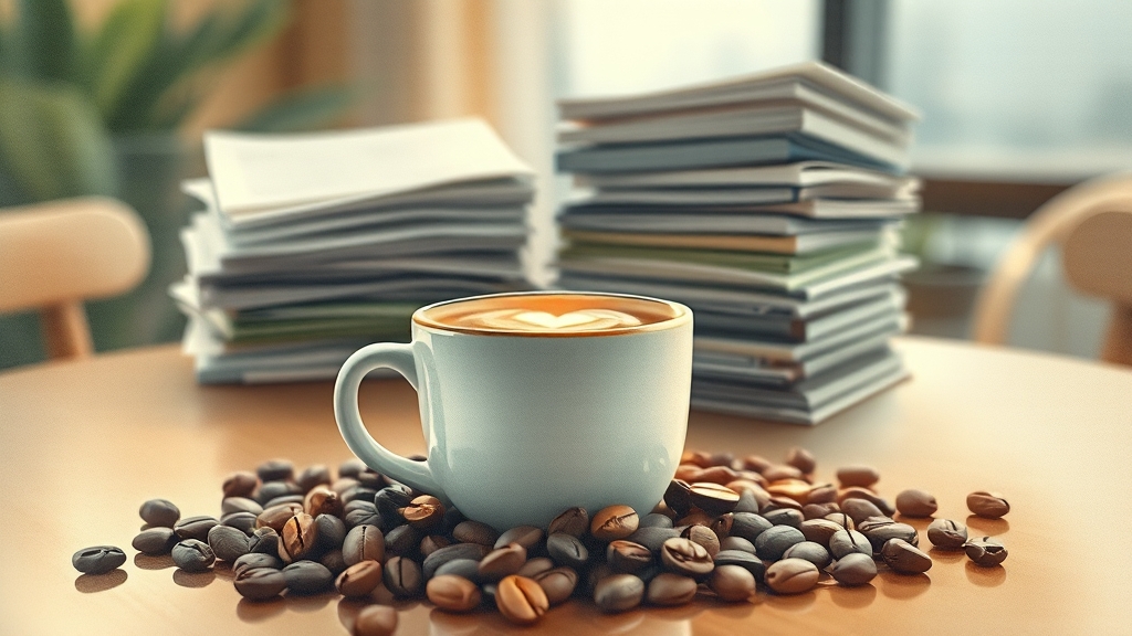 커피 가격, 숨은 비용은 무엇? (watercolor 스타일)