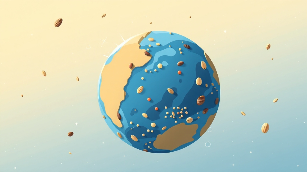 식물성 단백질 식단 & 지속 가능한 미래 (illustration 스타일)