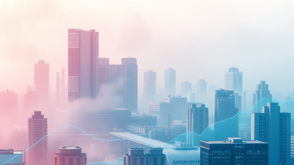 기술 혁신, 주가에 영향은? (watercolor 스타일)