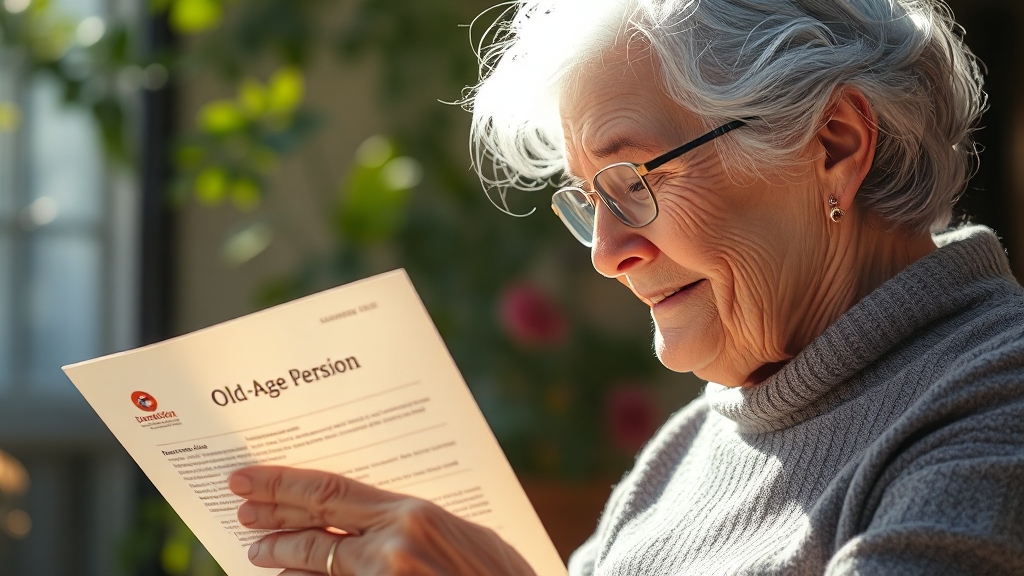 노령연금 핵심 요건 (realistic 스타일)