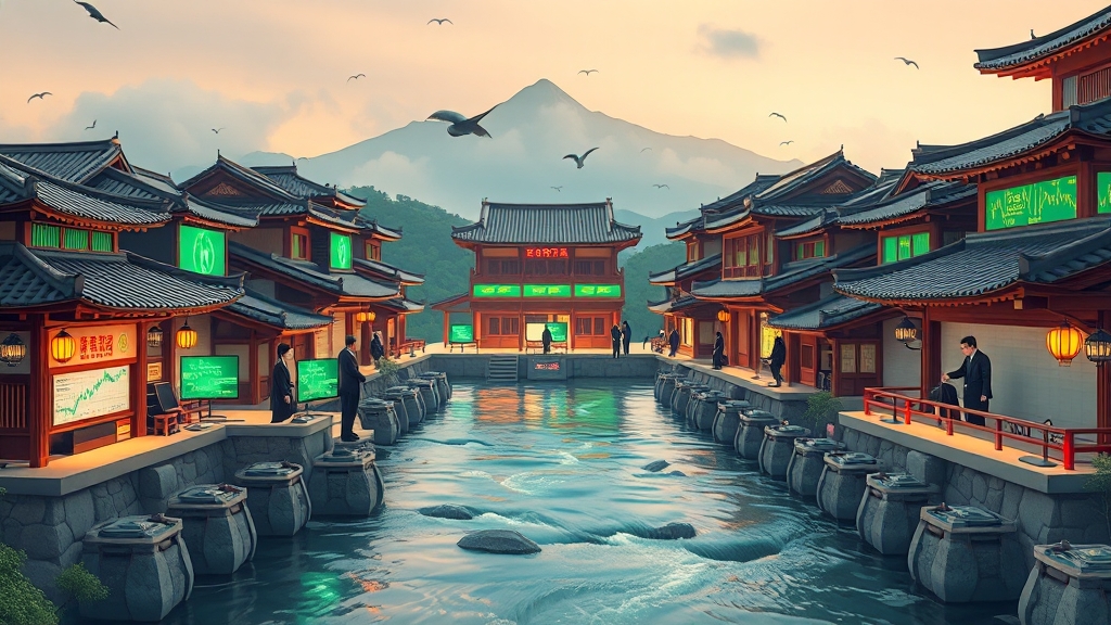자동화 매매의 핵심 원리 (illustration 스타일)