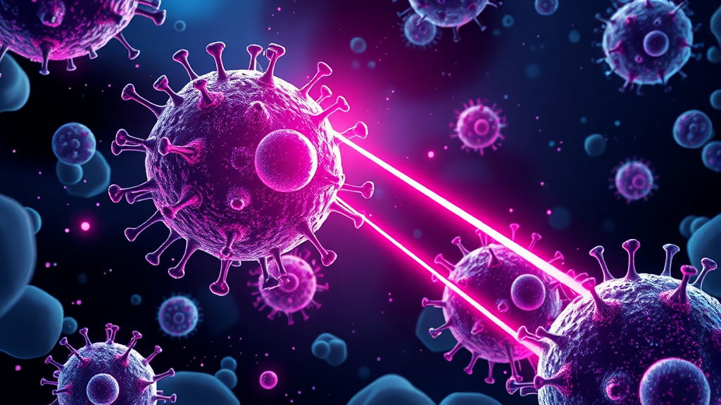 최신 의료 정보: 면역항암제와 표적치료제 (illustration 스타일)