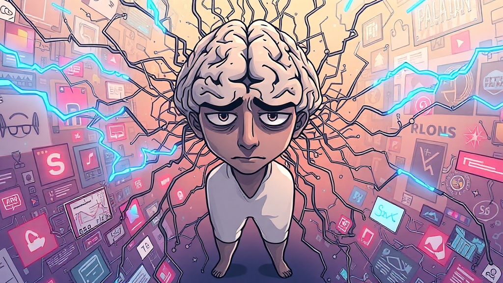 부정적 감정 원인 (illustration 스타일)