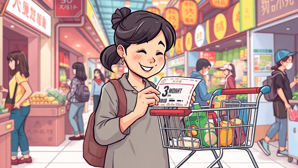 소비쿠폰 사용 시 유의사항 (cartoon 스타일)