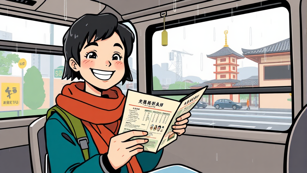 교토 버스투어 꿀팁: 완벽한 여행을 위한 정보 (cartoon 스타일)