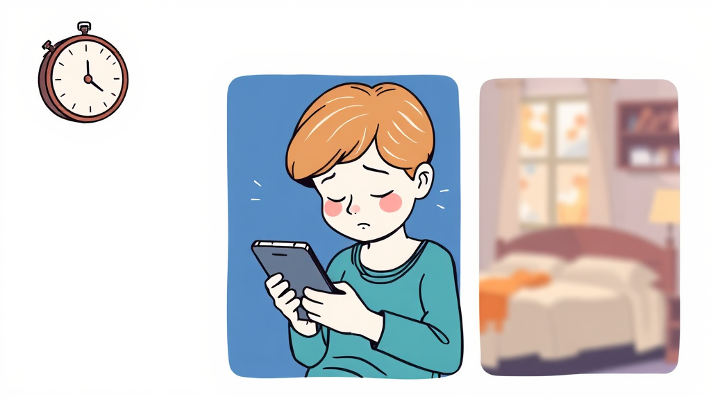 수면 방해 요인 파헤치기: 잠에서 자주 깨는 원인과 해결책 (illustration 스타일)