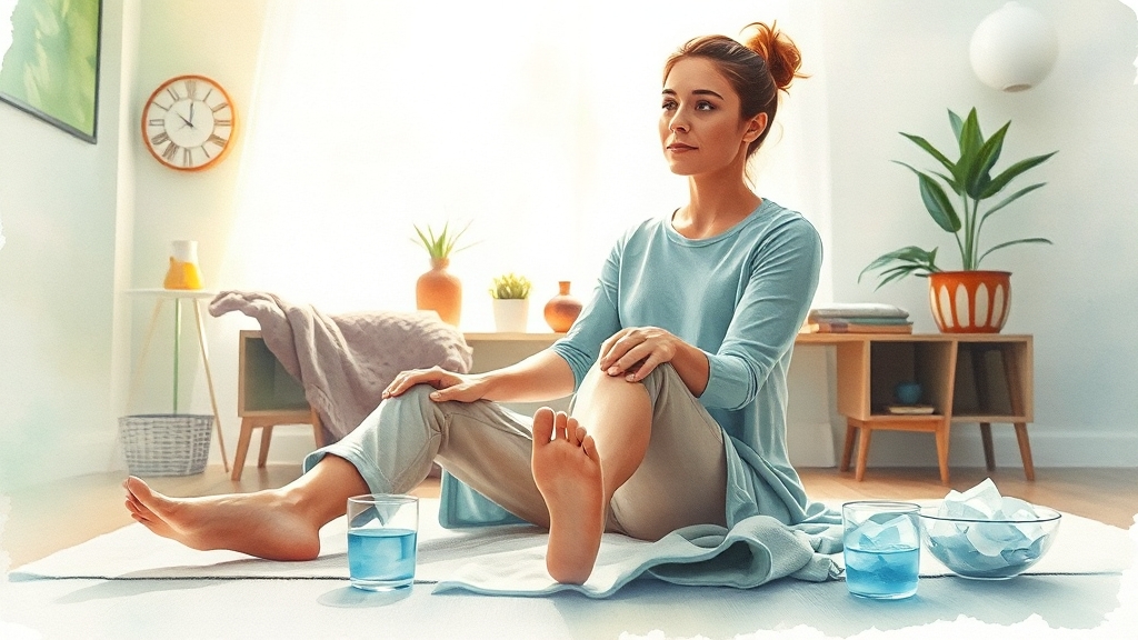 족저근막염, 운동으로 극복하기 (watercolor 스타일)