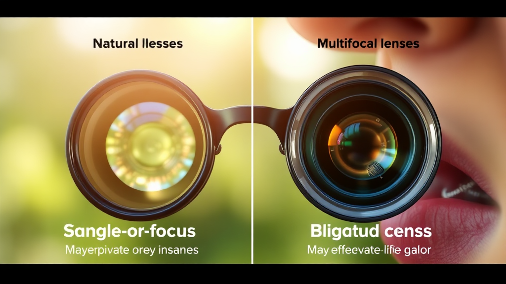 인공수정체 종류별 실비 보험 보장 차이 (realistic 스타일)