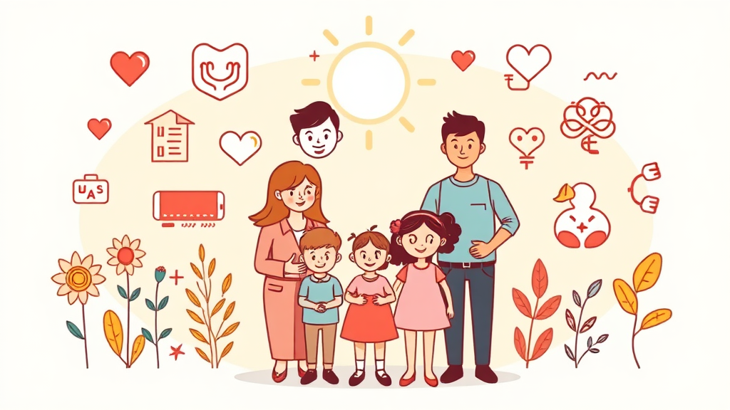 보험 상품 종류 및 특징 (illustration 스타일)